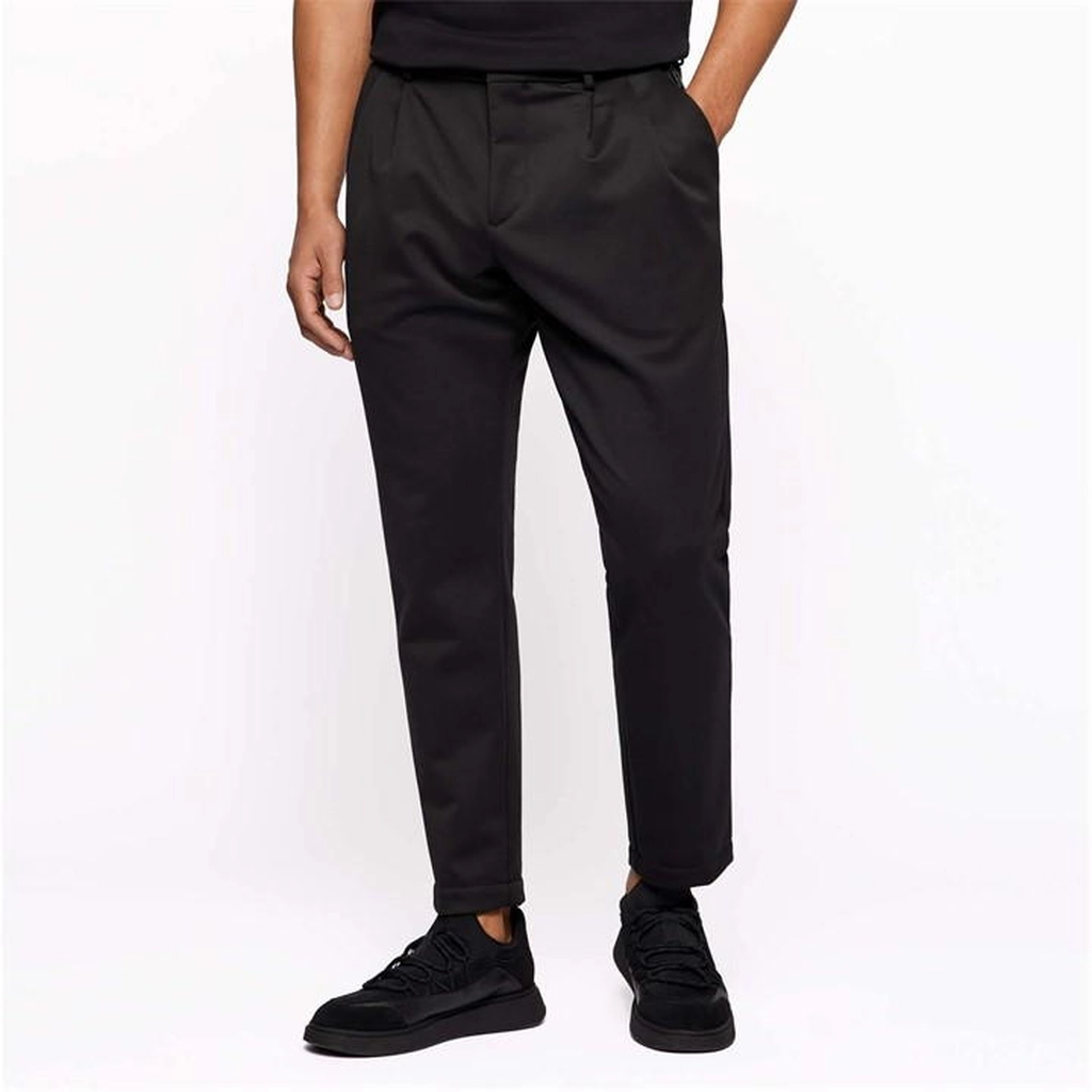 Hugo Keen Double Pleat Trousers - Black